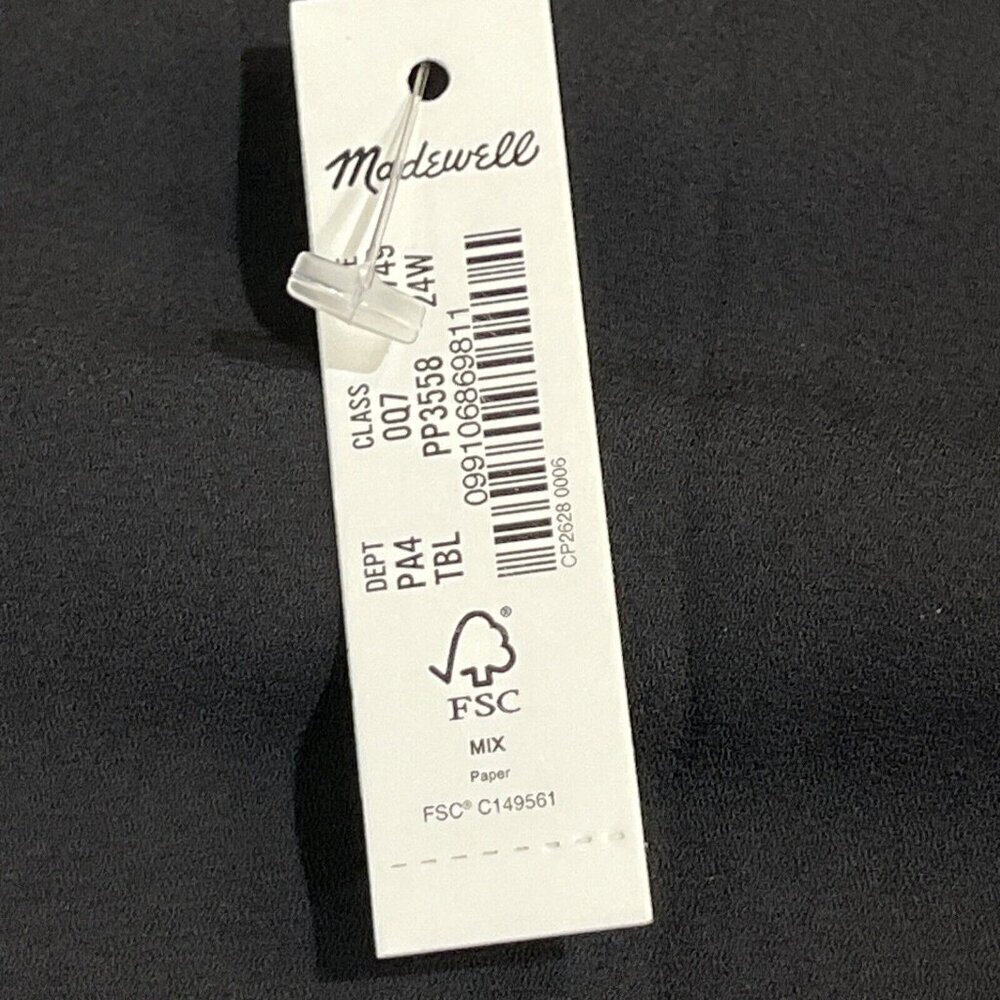 Madewell Plus 24W Amalia Tiered‎ Pampas Blooms Dress Metallic Black Floral NWT - Picture 9 of 10
